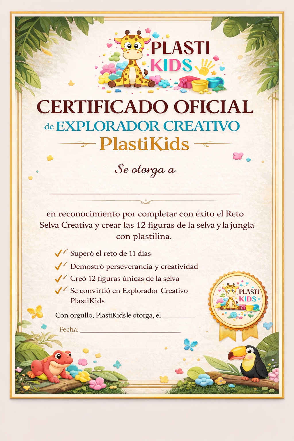 Certificado PlastiKids